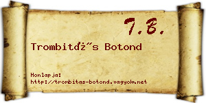 Trombitás Botond névjegykártya